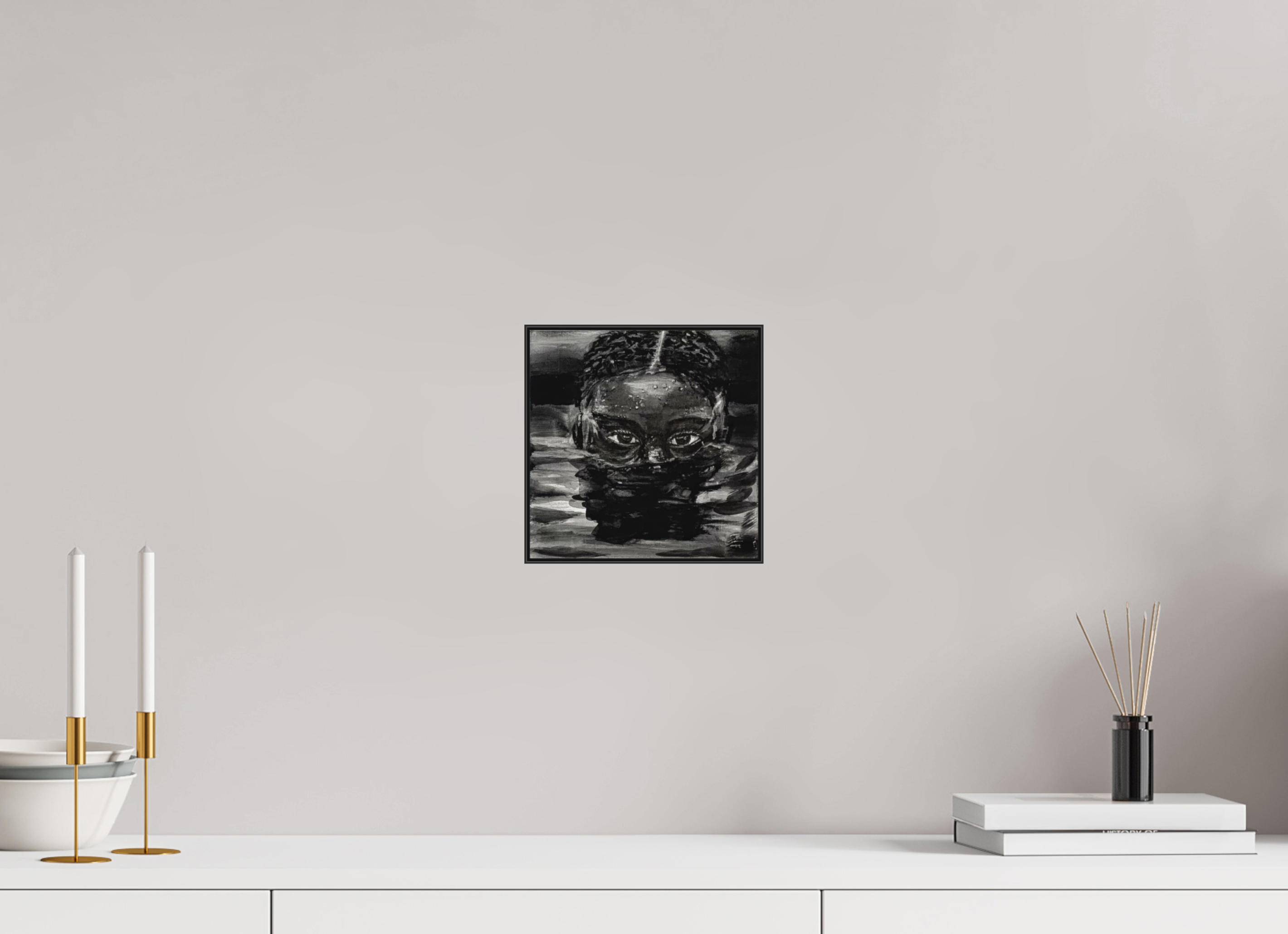 20 x 20 cm, Kohlez. Aludibond PhotoRag in ArtBox Alu10mm schwarz waterlove auf Aludibond