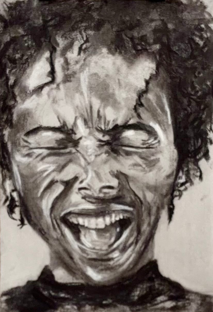 Portrait ,laughing, – Fine Art Print auf Hahnemühle Photo Rag – ungerahmt
